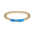 Jubilatoire | Or 18 carats | Pierre précieuse empereur bleu foncé | Bracelet Expression